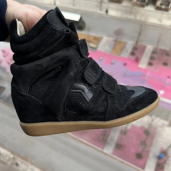 Isabel Marant Shoes Isabel Marant Black Suede Bekett Wedge